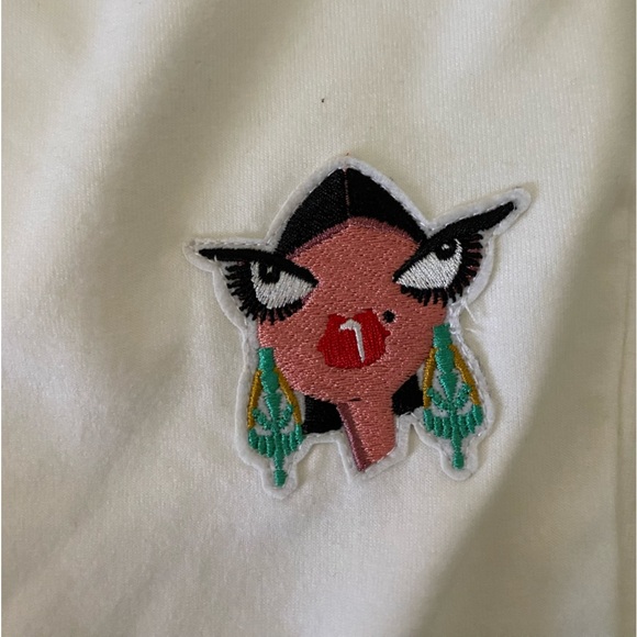 Women’s White French Terry Bradley Mischa Joggers Size Medium - Picture 5 of 6